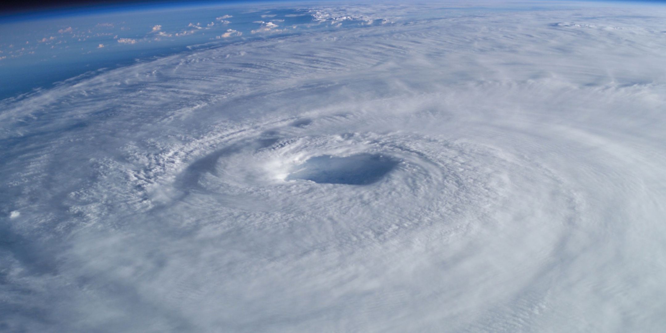 Image of a hurricane from space